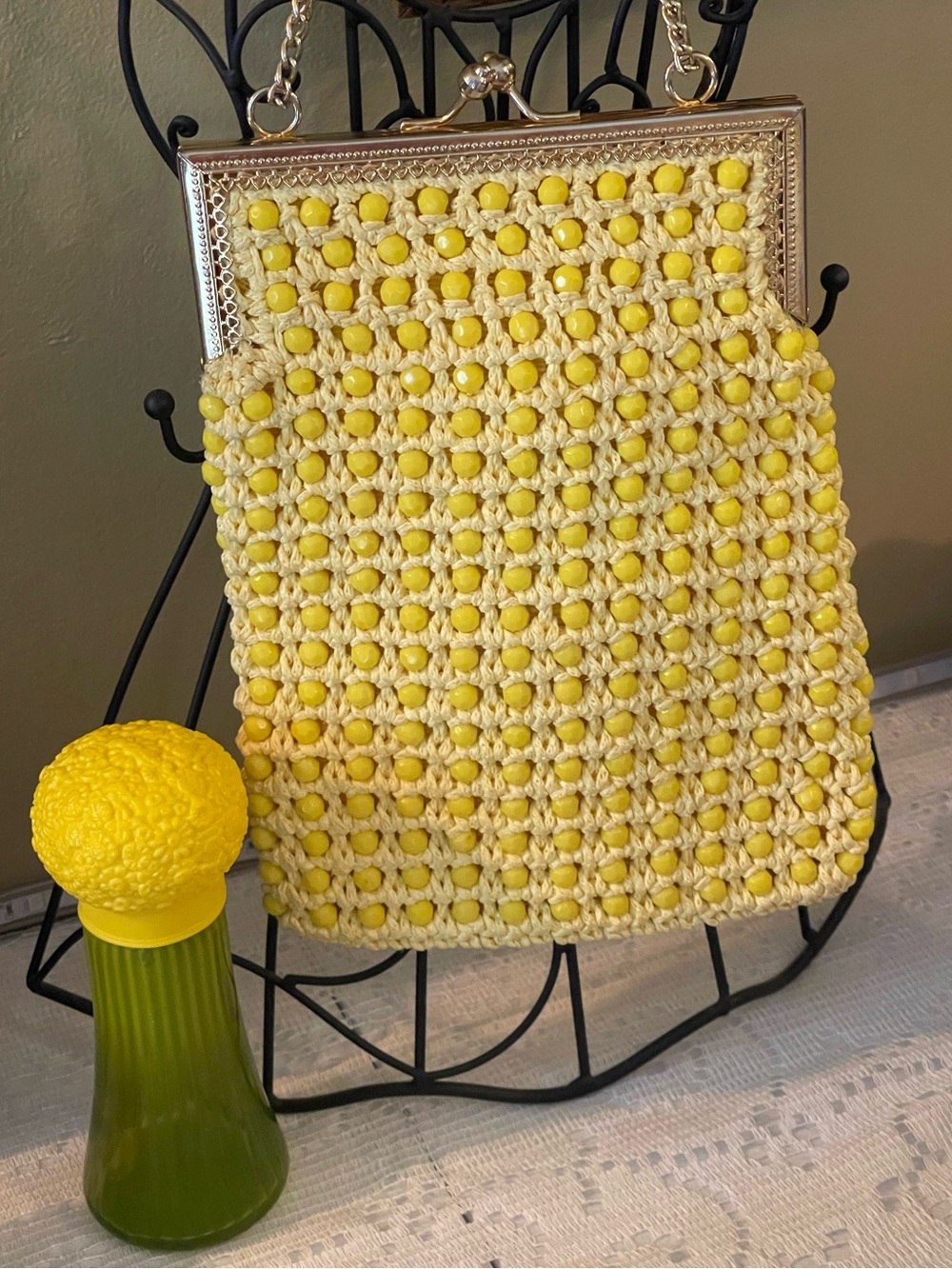 Authentic 1960’s crochet- beaded purse